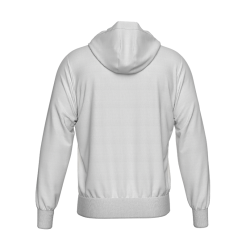 Hvid Gentofte Volley Erre� Jacob h�ttetr�je med lille Gentofte Volley logo p� venstre bryst og gennemg�ende lynl�s