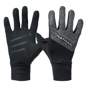 Sorte Nathan HyperNight Gloves 2 l�behandsker med reflekterende hexagon-print