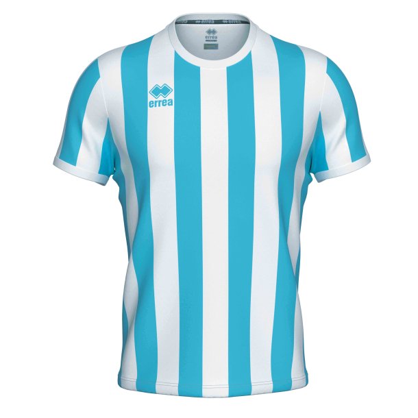 Errea Stribet Spillertrje | Lysebl/Hvid