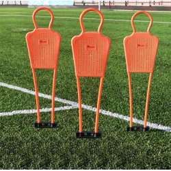 Mini skudm�nd til fodboldtr�ning i orange med spyd til gr�s, ideel til dribling, spark og taktiske �velser