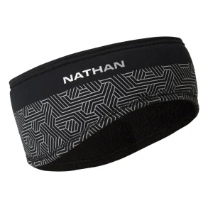 Sort Nathan HyperNight Headband 2 l�bepandeb�nd med reflekterende hexagon-print