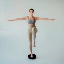 LS Oppustelig Balance-Siddepude | Sort