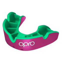 OPRO Silver Self-Fit Tandbeskytter pink/gr�n