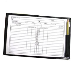 Notesbog og Dommerkort - Gul/Rd