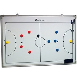 Precision magnetisk futsal taktiktavle 90x60 cm med magneter, tuscher, visker og brepose. Robust og professionel.