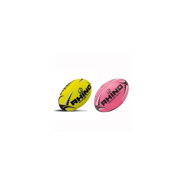 Rhino Sponge rugbybold str. 3 i fluorescerende pink og gul