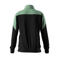 trningsjakke damemodel sort-grn 