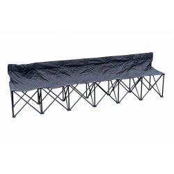 Precision 6 Seater Quick Bench sammenklappelig udskiftningsb�nk med 6 s�der, kraftigt stel og transporttaske til fodbold og sport.