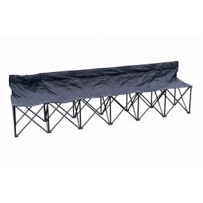 Precision 6 Seater Quick Bench sammenklappelig udskiftningsb�nk med 6 s�der, kraftigt stel og transporttaske til fodbold og sport.