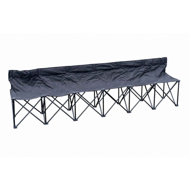 Precision 6 Seater Quick Bench sammenklappelig udskiftningsb�nk med 6 s�der, kraftigt stel og transporttaske til fodbold og sport.
