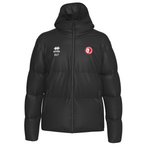Black Olympiakos Erre� Vegas winter jacket with small Olympiakos logo on the left chest