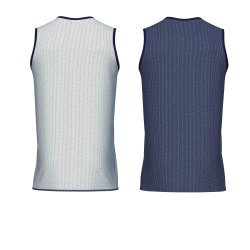 Errea Wing Double basketballtop | Navy/Hvid